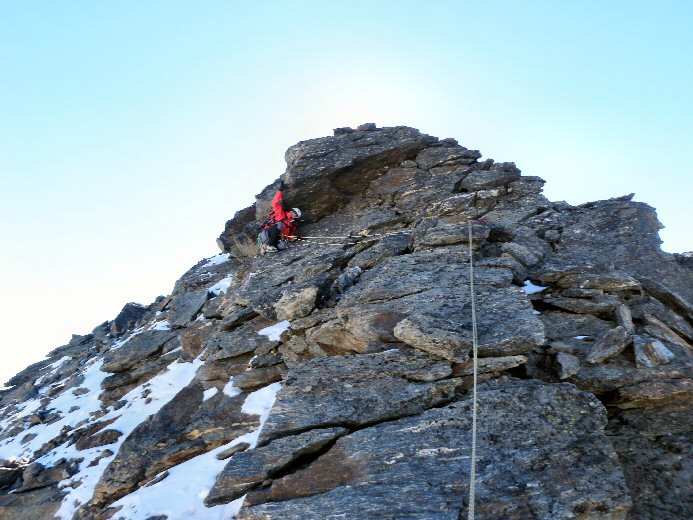 Arete du Soleil (19).jpg - Passage acrobatique pour Mich !!!